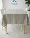 Classic Stripe Tassel Tablecloth