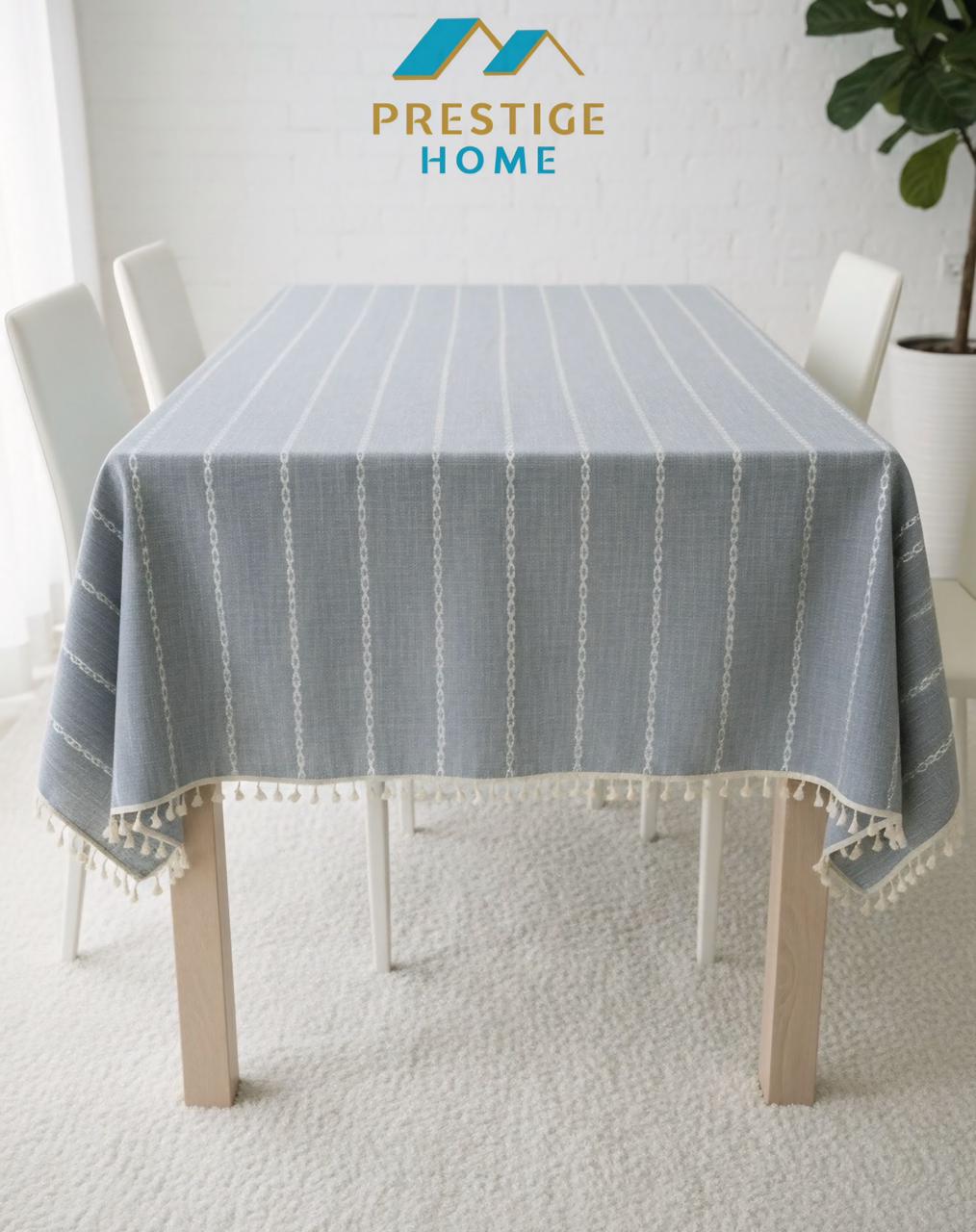Classic Stripe Tassel Tablecloth