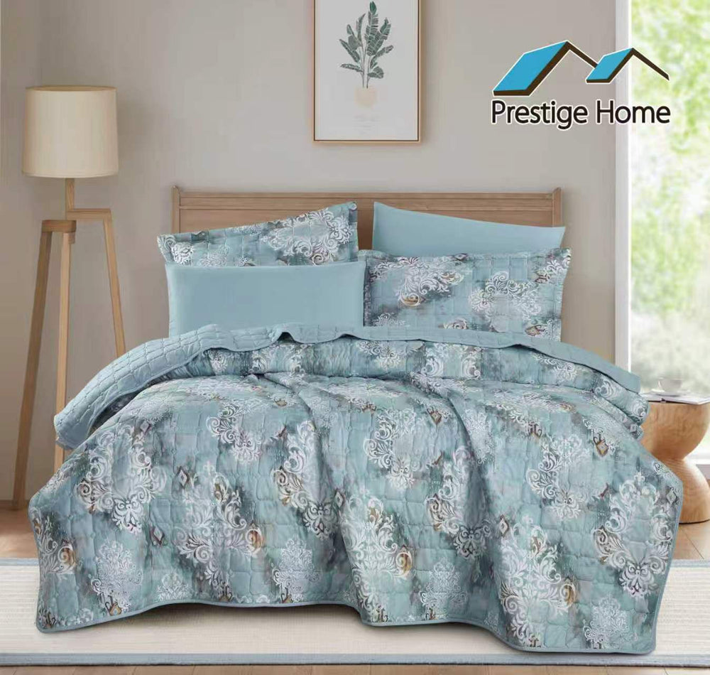 Aqua Royale Bedspread Set - Double