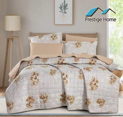 Golden Bloom Bedspread Set - Double