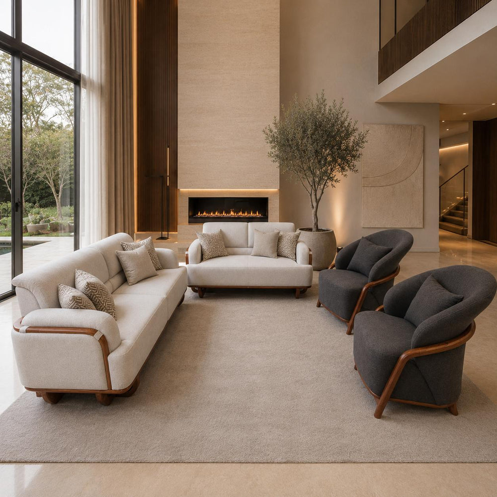 Miami Sofa Set - Offwhite
