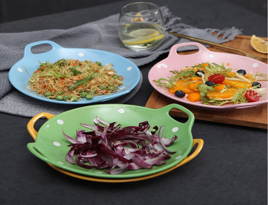 Polka Dot Pastel Serving Plates