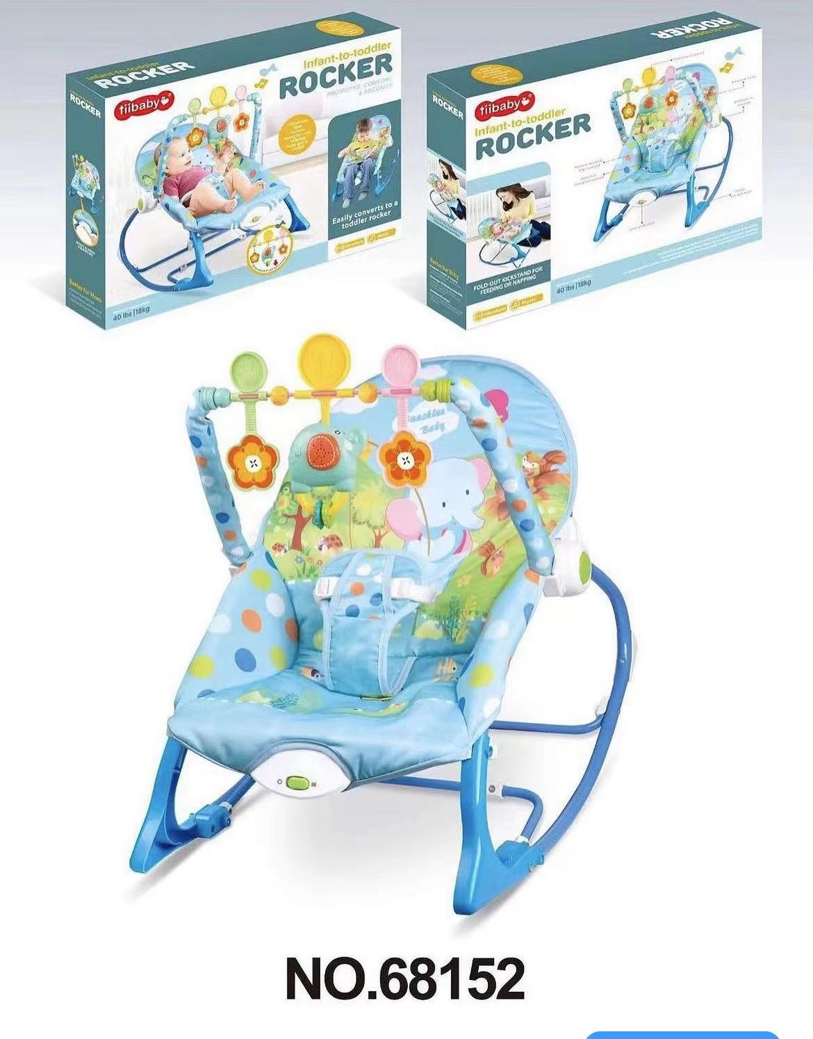 Baby Rocker and Bouncer - Elephant