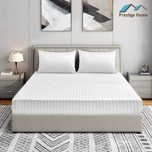 Prestige Striped Bedsheet set - Double