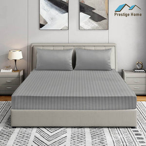 Prestige Striped Bedsheet set - Double