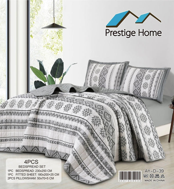 Grayish Bedspread 4 pieces - Double