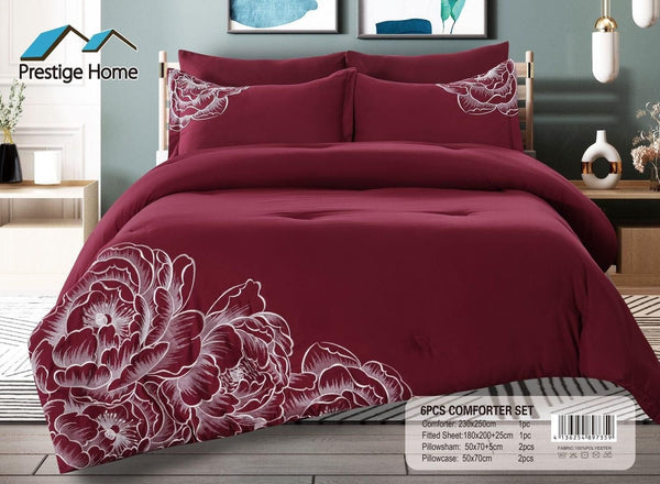 Embroidered Comforter - Double