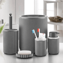 5-piece Acrylic Bathroom Set