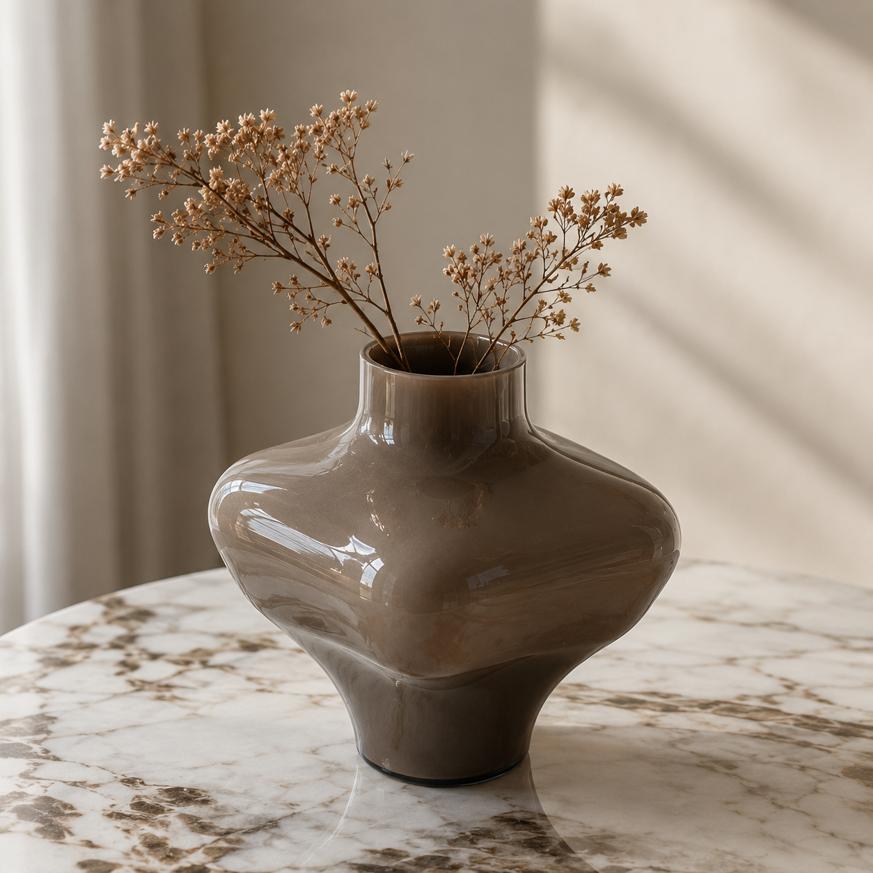 Amber Mist Glass Vase - Large