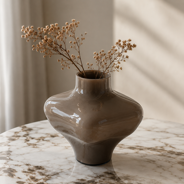Amber Mist Glass Vase - Large