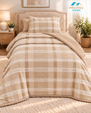 Squares Flannel Duvet Cover Set - Double