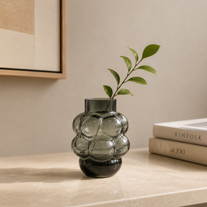 Smoky Bubble Vase - Small