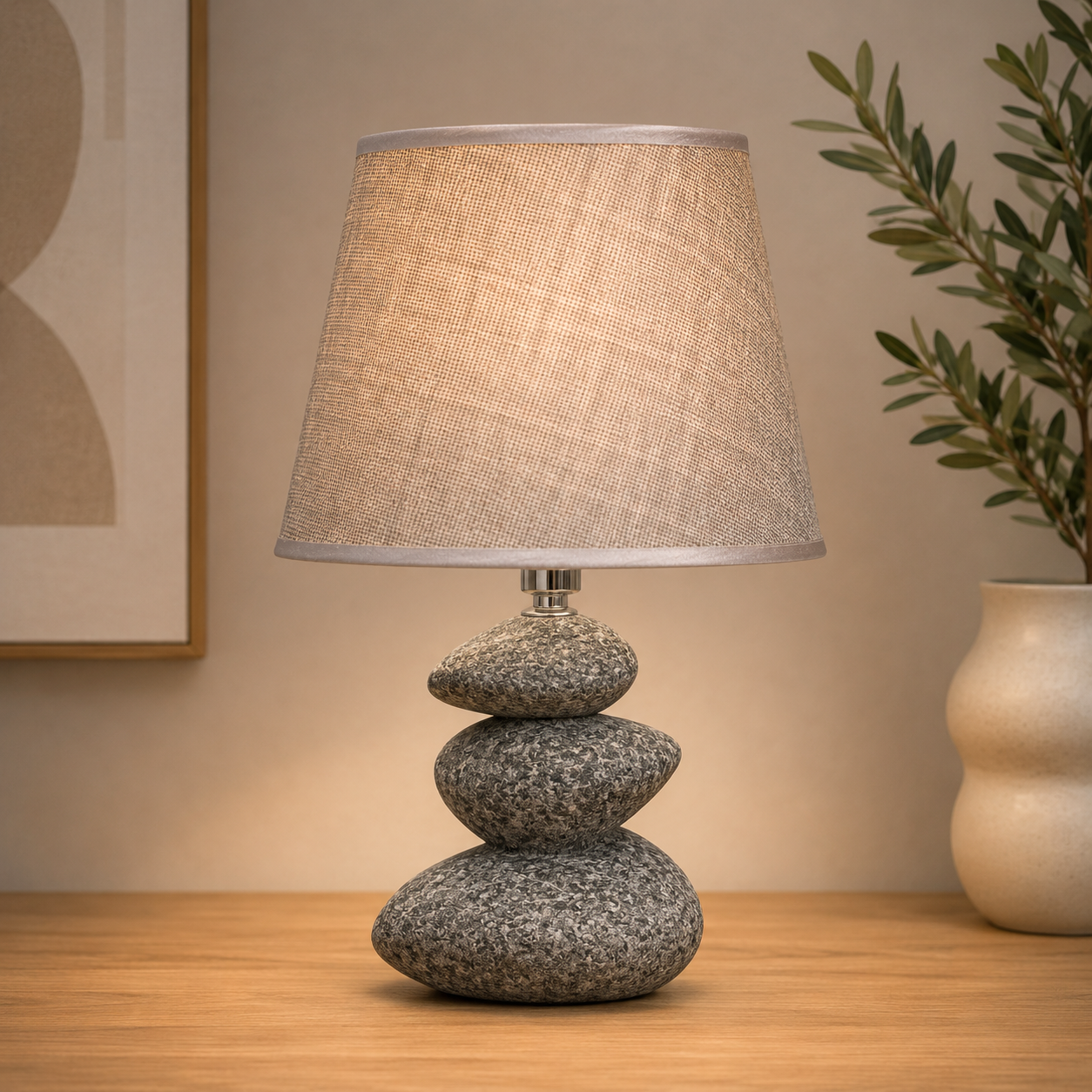 Stone Stack Table Lamp