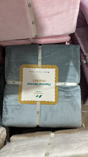Solid Flannel Blanket - Double