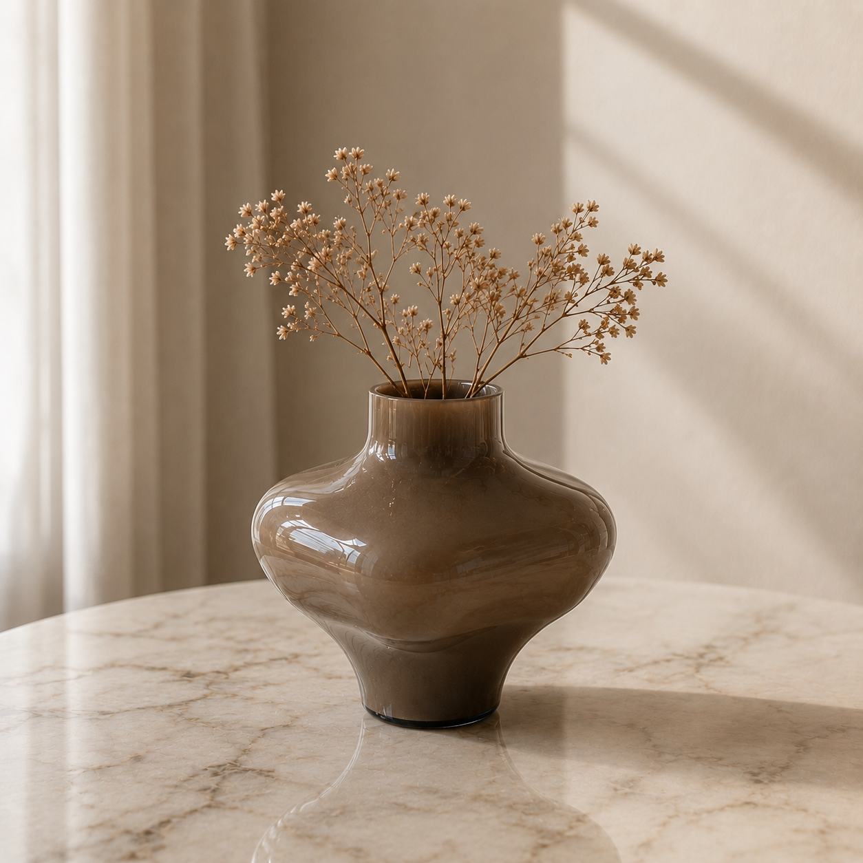 Amber Mist Glass Vase - Small