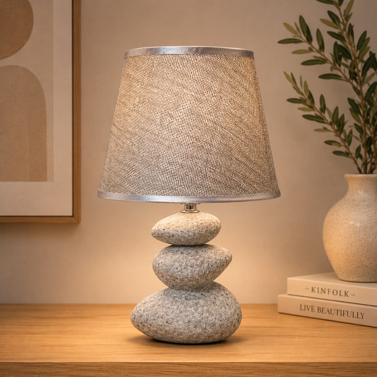 Stone Stack Table Lamp