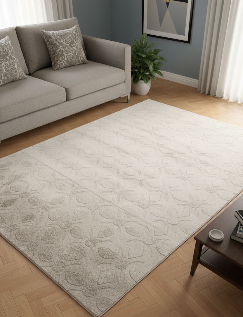 Decorative Pattern Carpet - Beige
