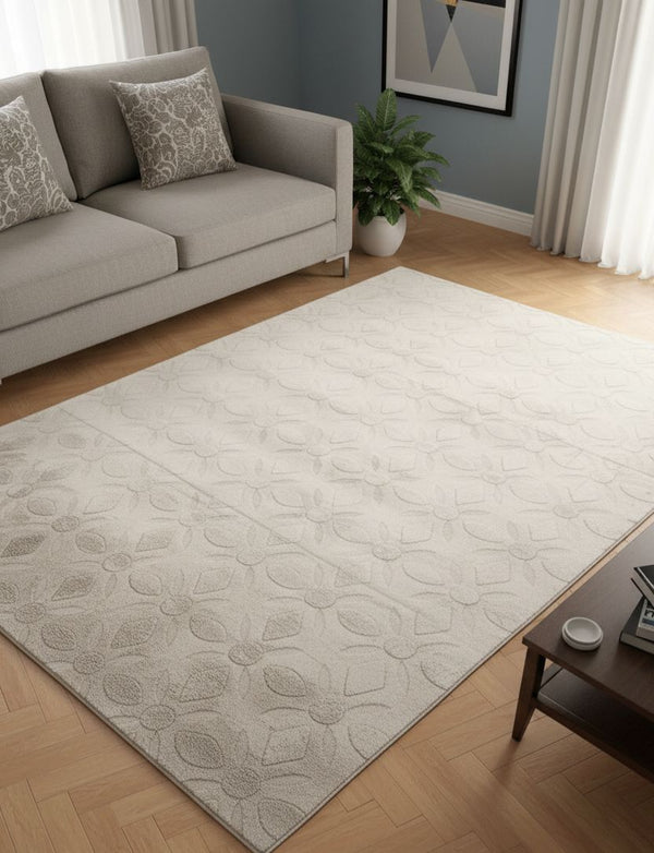 Decorative Pattern Carpet - Beige