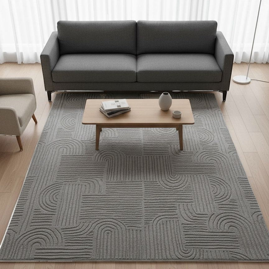 Decorative Rails Carpet - Gray
