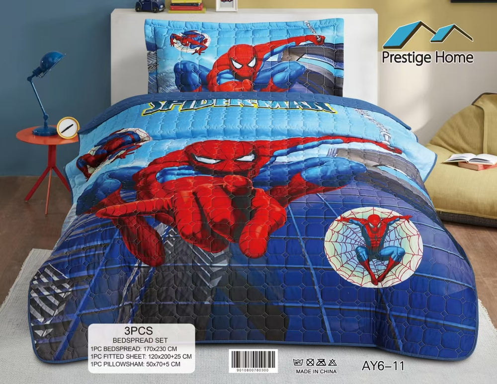 Spiderman Bedspread Set - 3 Pieces