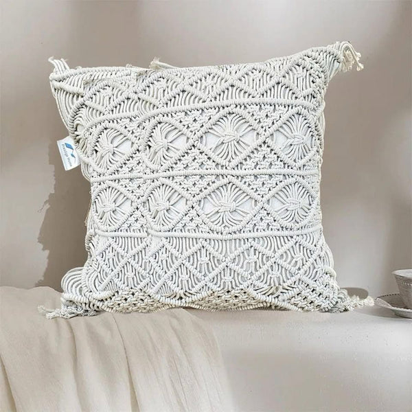 Boho Macrame Cushion - 45x45 cm
