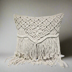 Boho Macrame Cushion - 45x45 cm