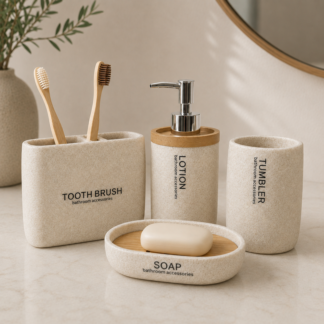 Stone Spa Bathroom Set