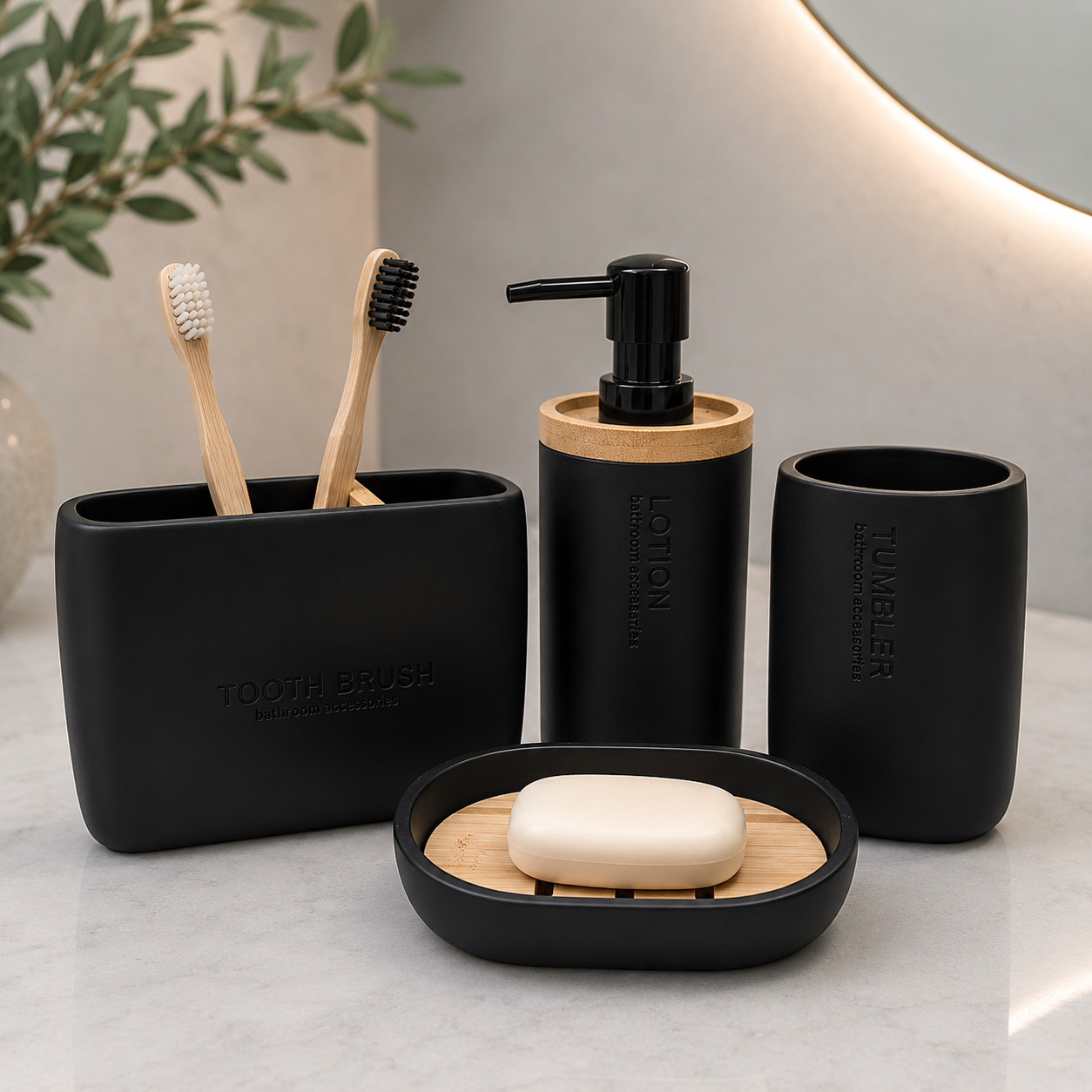 Graphite Mosaic Bathroom Set