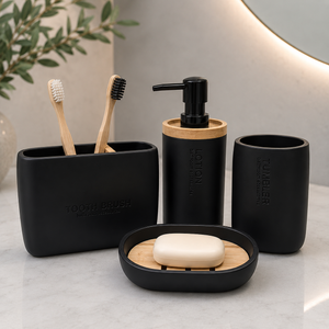 Graphite Mosaic Bathroom Set