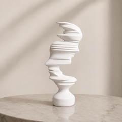 White Mirage Face Sculpture