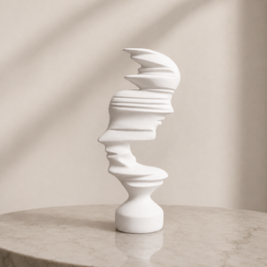 White Mirage Face Sculpture